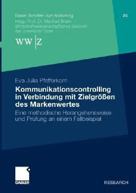 Cover of Kommunikationscontrolling in Verbindung Mit Zielgrößen Des Markenwertes