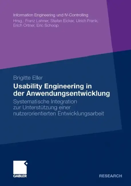 Cover of Usability Engineering in Der Anwendungsentwicklung