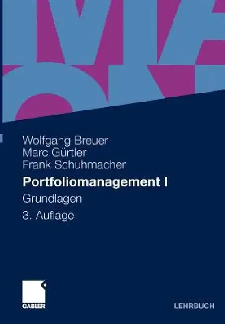 Cover of Portfoliomanagement I