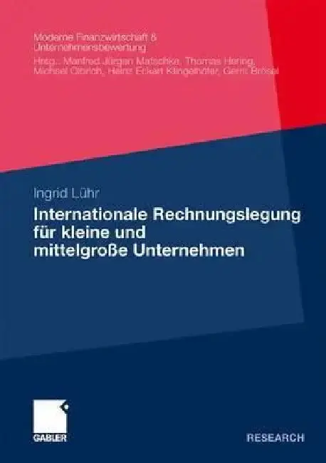 Cover of Internationale Rechnungslegung Für Kleine Und Mittelgroße Unternehmen
