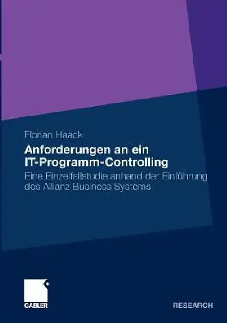 Cover of Anforderungen an Ein It-Programm-Controlling