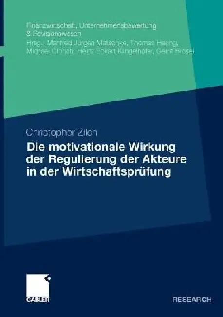 Cover of Die Motivationale Wirkung Der Regulierung Der Akteure in Der Wirtschaftsprüfung