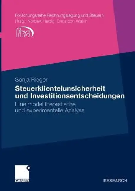 Cover of Steuerklientelunsicherheit Und Investitionsentscheidungen
