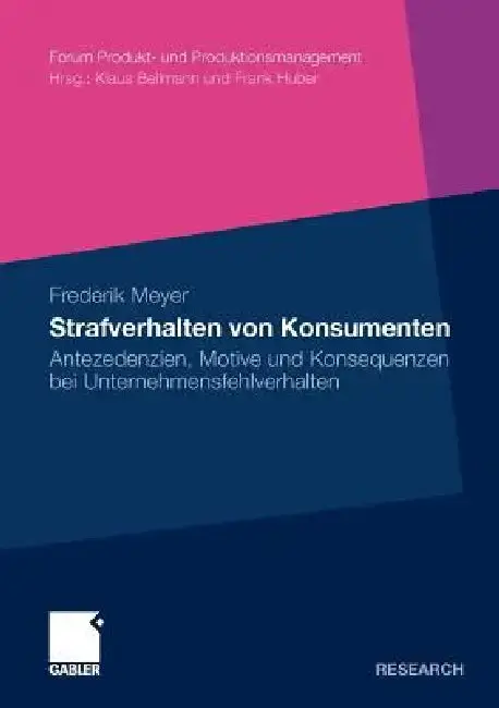 Cover of Strafverhalten Von Konsumenten