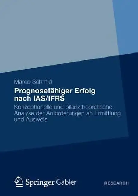 Cover of Prognosefähiger Erfolg Nach Ias/Ifrs