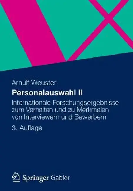 Cover of Personalauswahl II