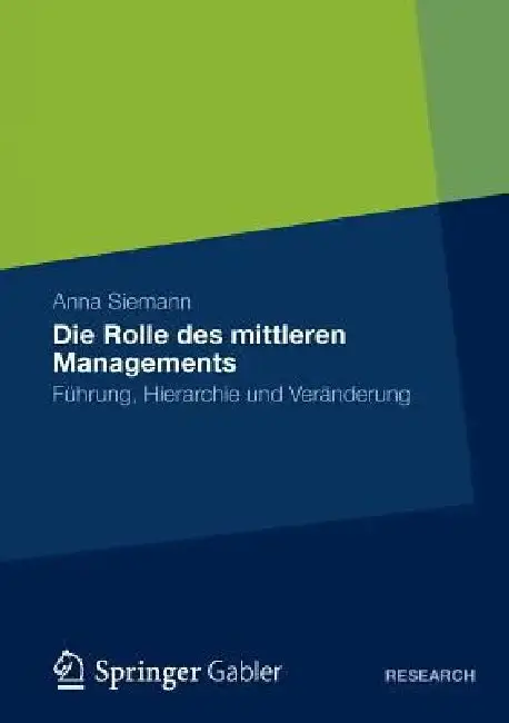 Cover of Die Rolle Des Mittleren Managements