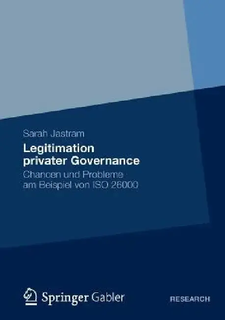 Cover of Legitimation Privater Governance