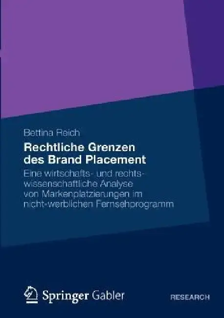 Cover of Rechtliche Grenzen Des Brand Placement