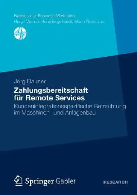 Cover of Zahlungsbereitschaft Für Remote Services
