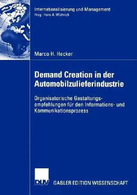 Cover of Demand Creation in Der Automobilzulieferindustrie