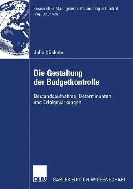 Cover of Die Gestaltung Der Budgetkontrolle