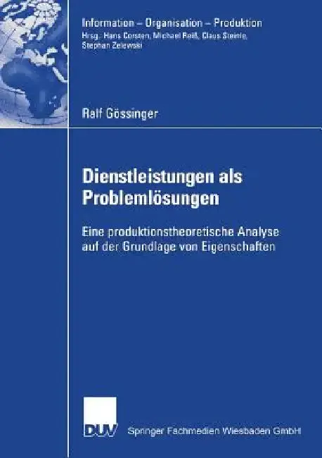 Cover of Dienstleistungen ALS Problemlösungen
