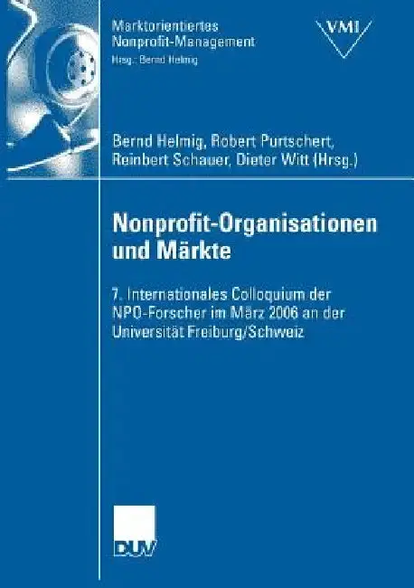 Cover of Nonprofit-Organisationen Und Märkte