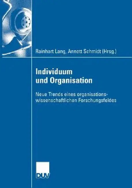 Cover of Individuum Und Organisation