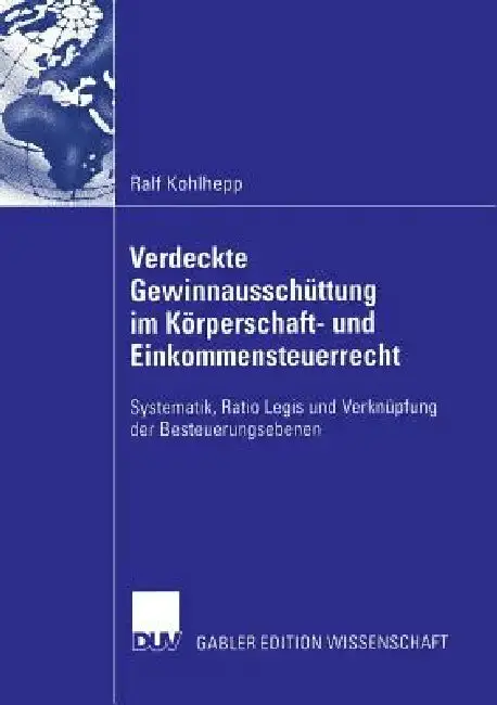 Cover of Verdeckte Gewinnausschüttung Im Körperschaft- Und Einkommensteuerrecht