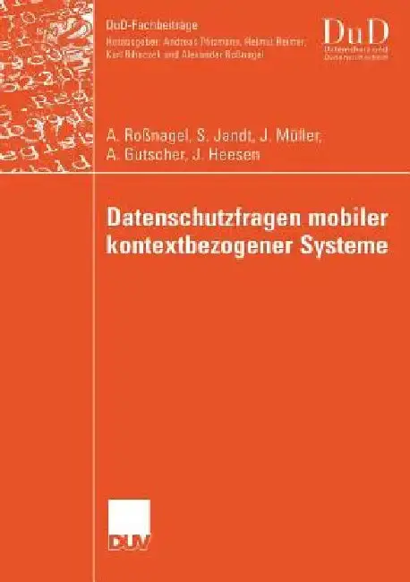 Cover of Datenschutzfragen Mobiler Kontextbezogener Systeme