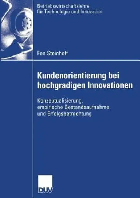 Cover of Kundenorientierung Bei Hochgradigen Innovationen