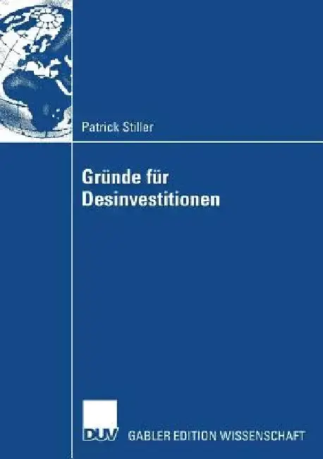 Cover of Gründe Für Desinvestitionen