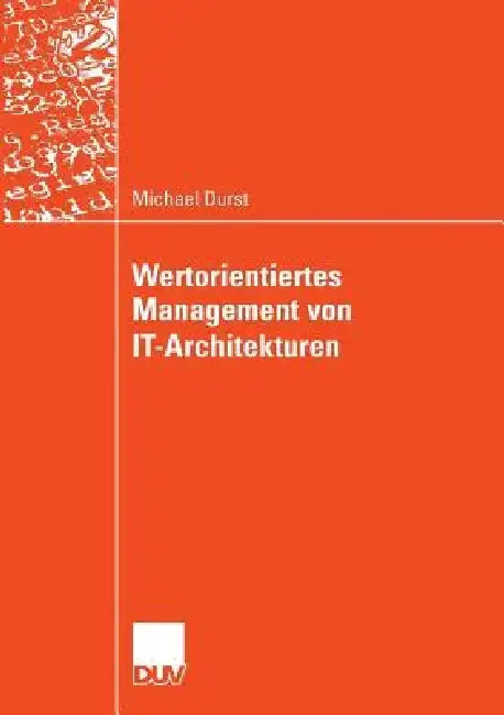 Cover of Wertorientiertes Management Von It-Architekturen