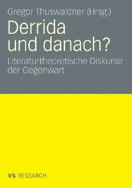 Cover of Derrida Und Danach?