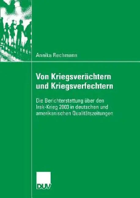 Cover of Von Kriegsverächtern Und Kriegsverfechtern