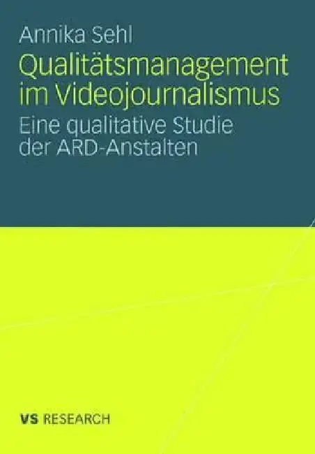 Cover of Qualitätsmanagement Im Videojournalismus