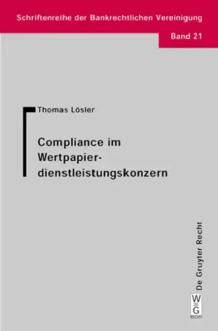 Cover of Compliance im Wertpapierdienstleistungskonzern