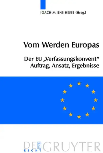 Cover of Vom Werden Europas