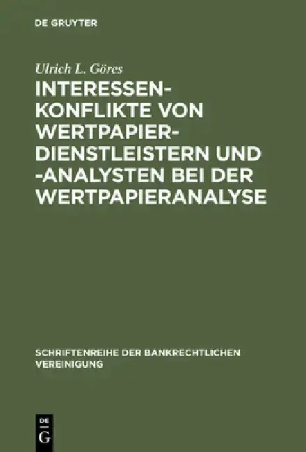 Cover of Interessenkonflikte von Wertpapierdienstleistern und -analysten bei der Wertpapieranalyse