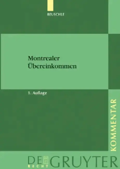 Cover of Montrealer Ubereinkommen