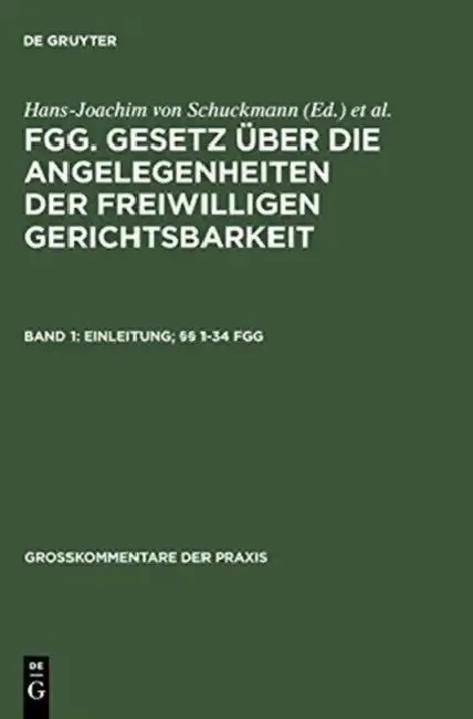 Cover of Einleitung; 1-34 Fgg