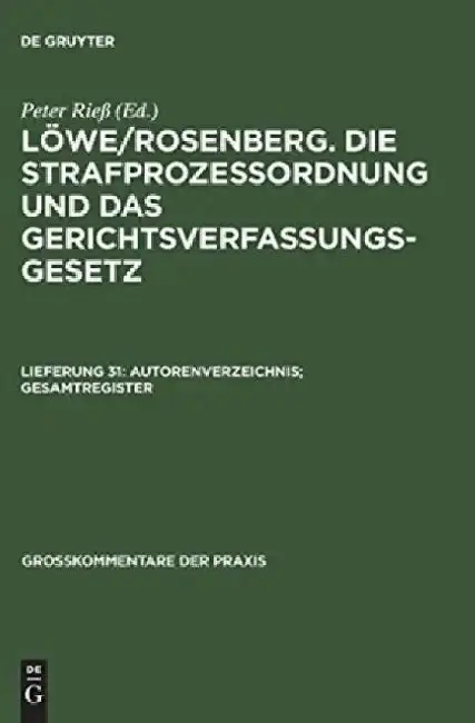 Cover of Autorenverzeichnis; Gesamtregister