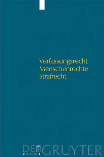 Cover of Verfassungsrecht - Menschenrechte - Strafrecht