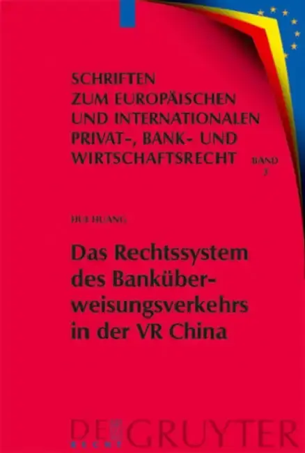 Cover of Das Rechtssystem des Banküberweisungsverkehrs in der VR China