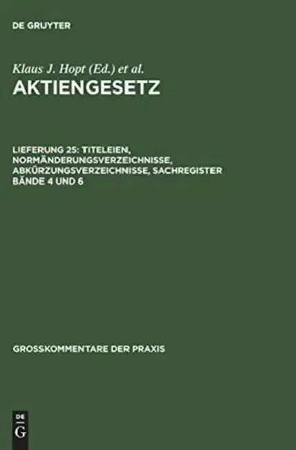 Cover of Titeleien, Normanderungsverzeichnisse, Abkurzungsverzeichnisse, Sachregister Bande 4 Und 6