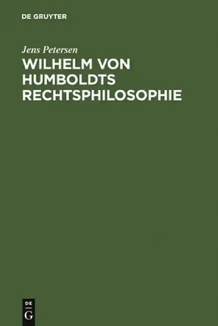 Cover of Wilhelm Von Humboldts Rechtsphilosophie