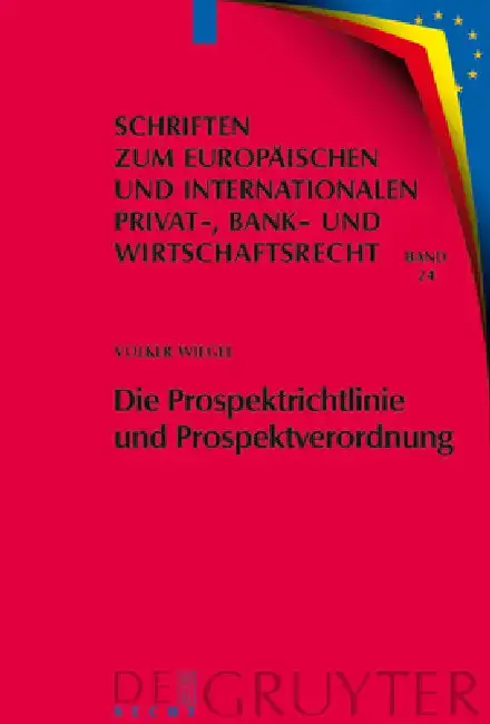 Cover of Die Prospektrichtlinie und Prospektverordnung