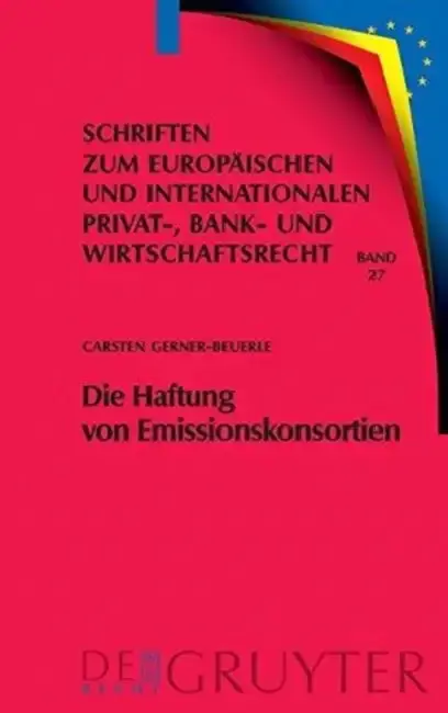 Cover of Die Haftung von Emissionskonsortien
