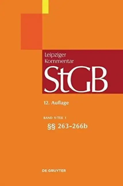 Cover of Strafgesetzbuch. Leipziger Kommentar, Band 9/1, §§ 263-266b