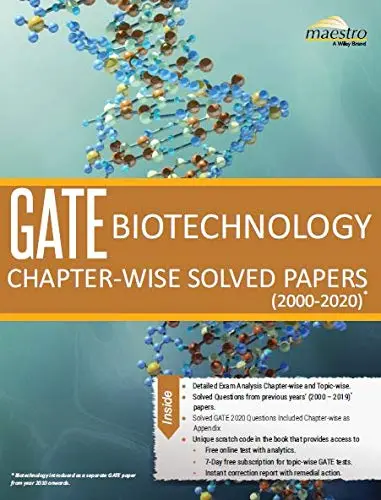 Cover of Wiley's GATE Biotechnology Chapter-Wise Solved Papers