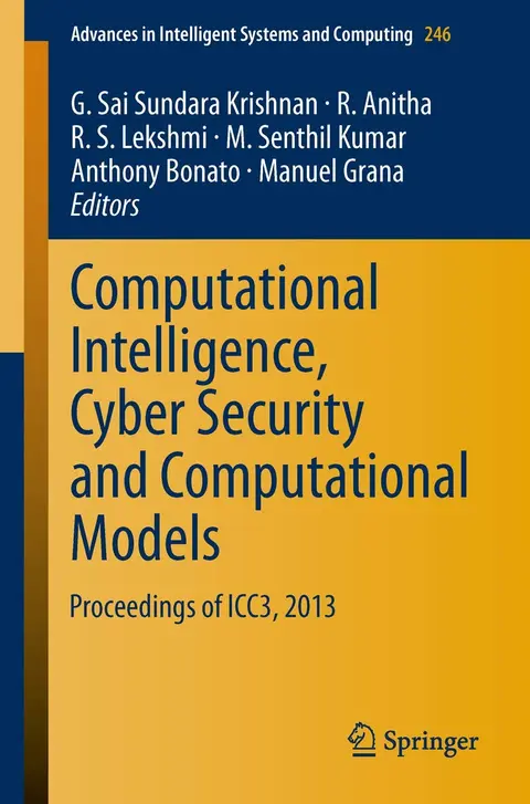 Cover of Computational Intelligence, Cyber Security and Computational Models