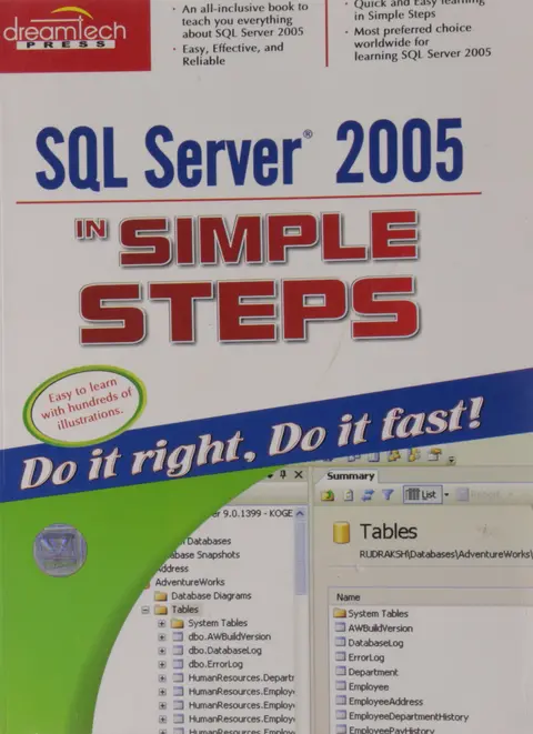 Cover of SQL Server 2005 in Simple Steps