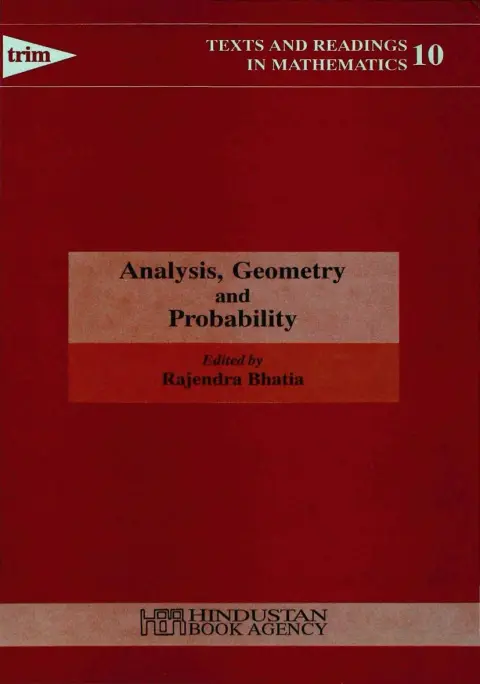Cover of Analysis, Geometry and Probability