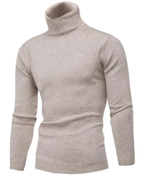 Cover of SportsX Men Solid High Neck Slim Fitting Sweater Pullover Knitted Shirt, 1, US L=China XL
