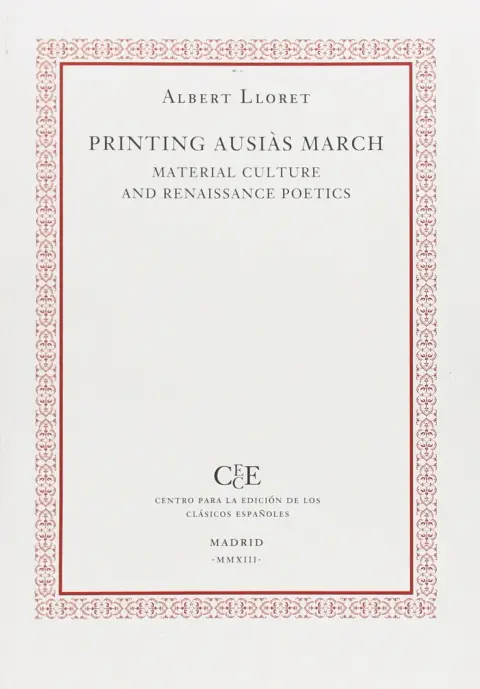 Cover of Printing Ausiàs March