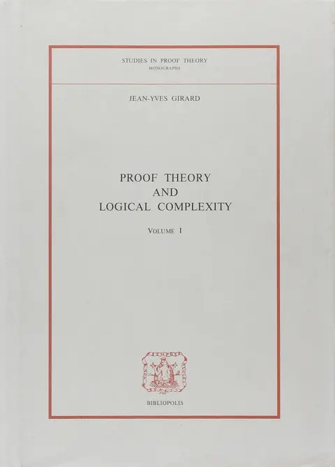 Cover of Proof Theory and Logical Complexity