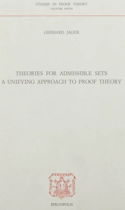 Cover of Theories for Admissable Sets