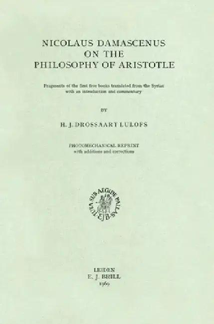 Cover of On the Philosophy of Aristotle