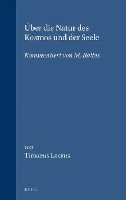 Cover of Über Die Natur Des Kosmos Und Der Seele